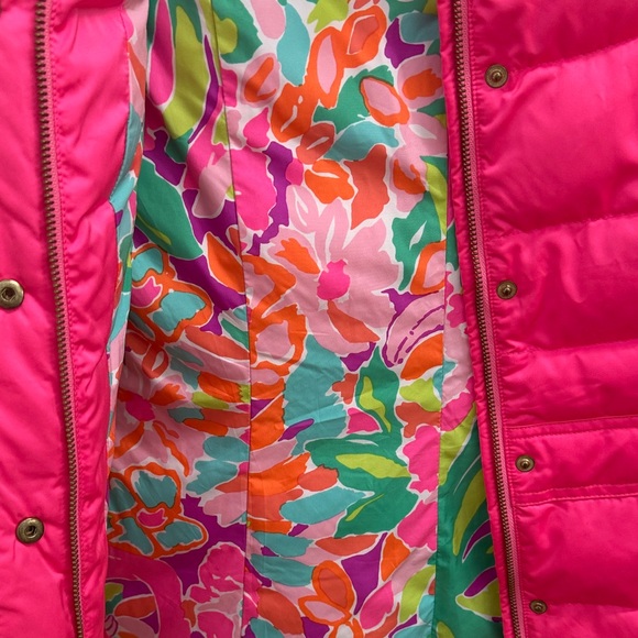 Lilly Pulitzer Hot Pink Quilted Puffer Vest - Picture 4 of 4